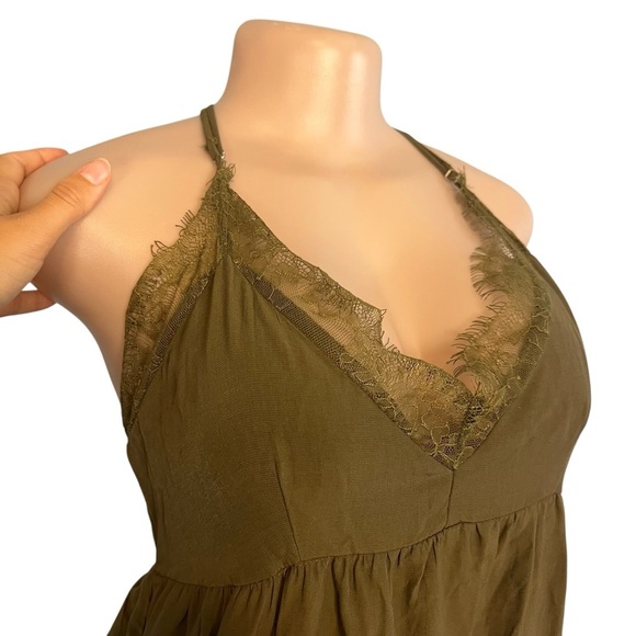 Lovestitch Elegant Olive Green Lace Maxi Dress - Picture 11 of 11